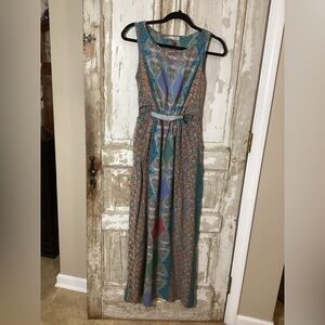 Love 21 Boho Floral Maxi Dress - Cutouts at Waist - XS  - Festival/Vacation